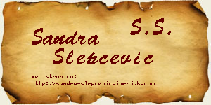 Sandra Slepčević vizit kartica